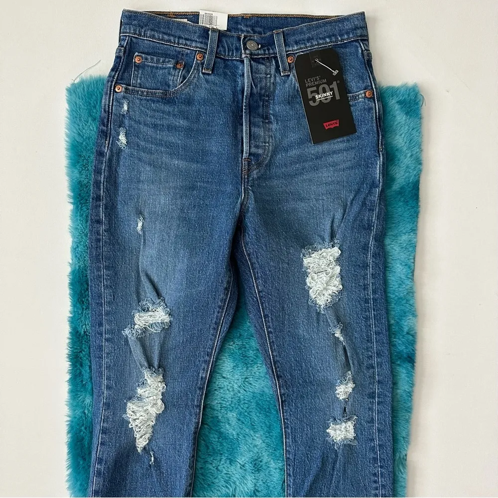 Levi’s Premium Women’s 501 SKINNY Jeans Size 25 x 30 - Image 15