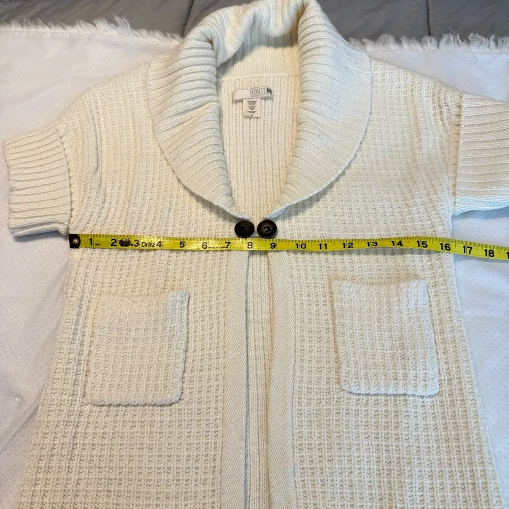 Vintage? Route 66 Wool Blend Long Sweater Cardigan Women’s Size Small Cream - Image 7