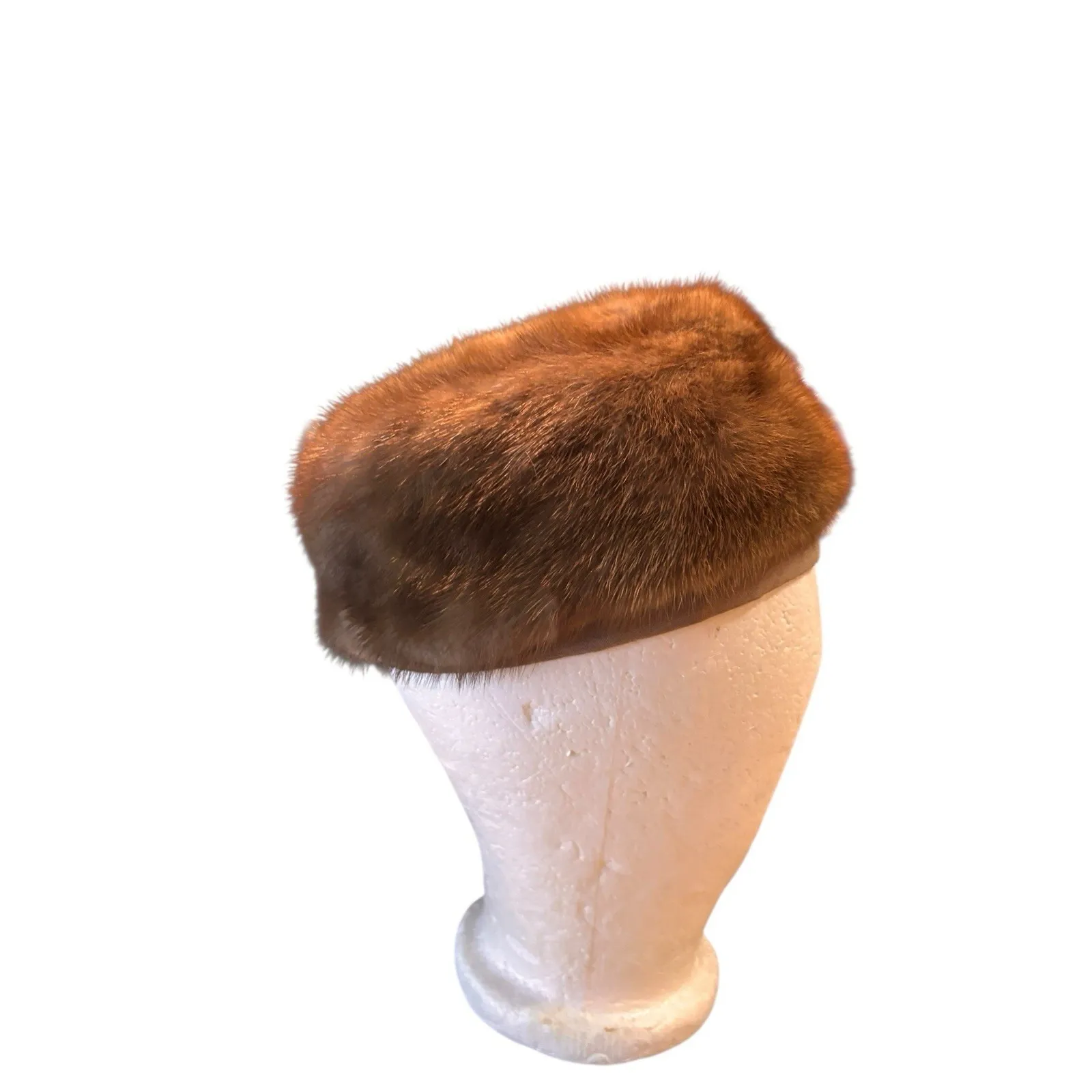 Vintage Jenny Buffalo NY Brown Genuine Fur Hat Union Made Mid Century - Image 3