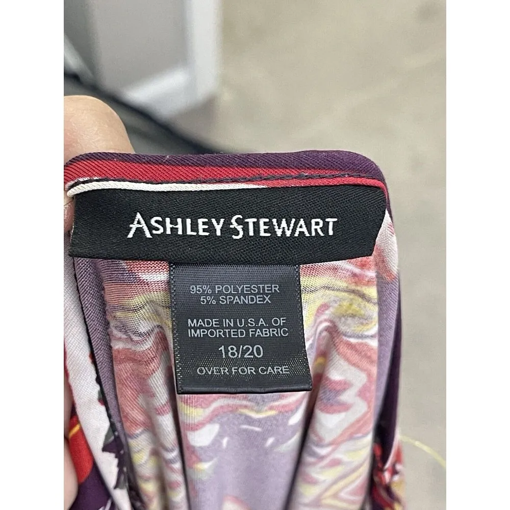 Ashley Stewart Colorful Striped Georgette Maxi Dress Women's Plus‎ 18/20 B-R - Image 5