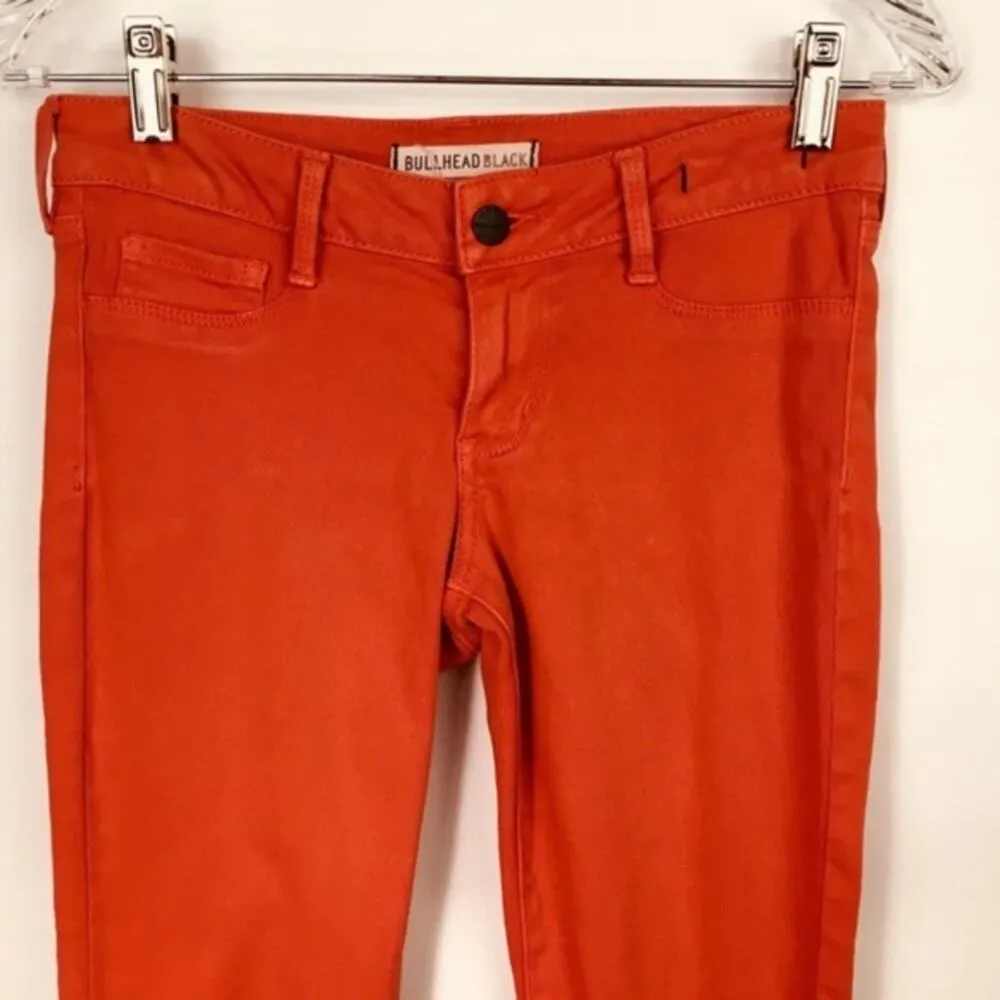 Bullhead Pac Sun Skinny Coral Denim Legging Jeans Sz 3 - Image 5