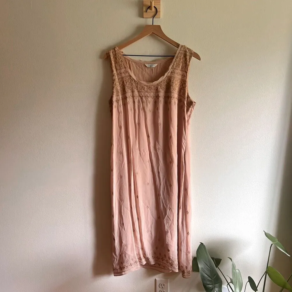 Sundance Embellished Sleeveless Midi Dress Size L - Image 3