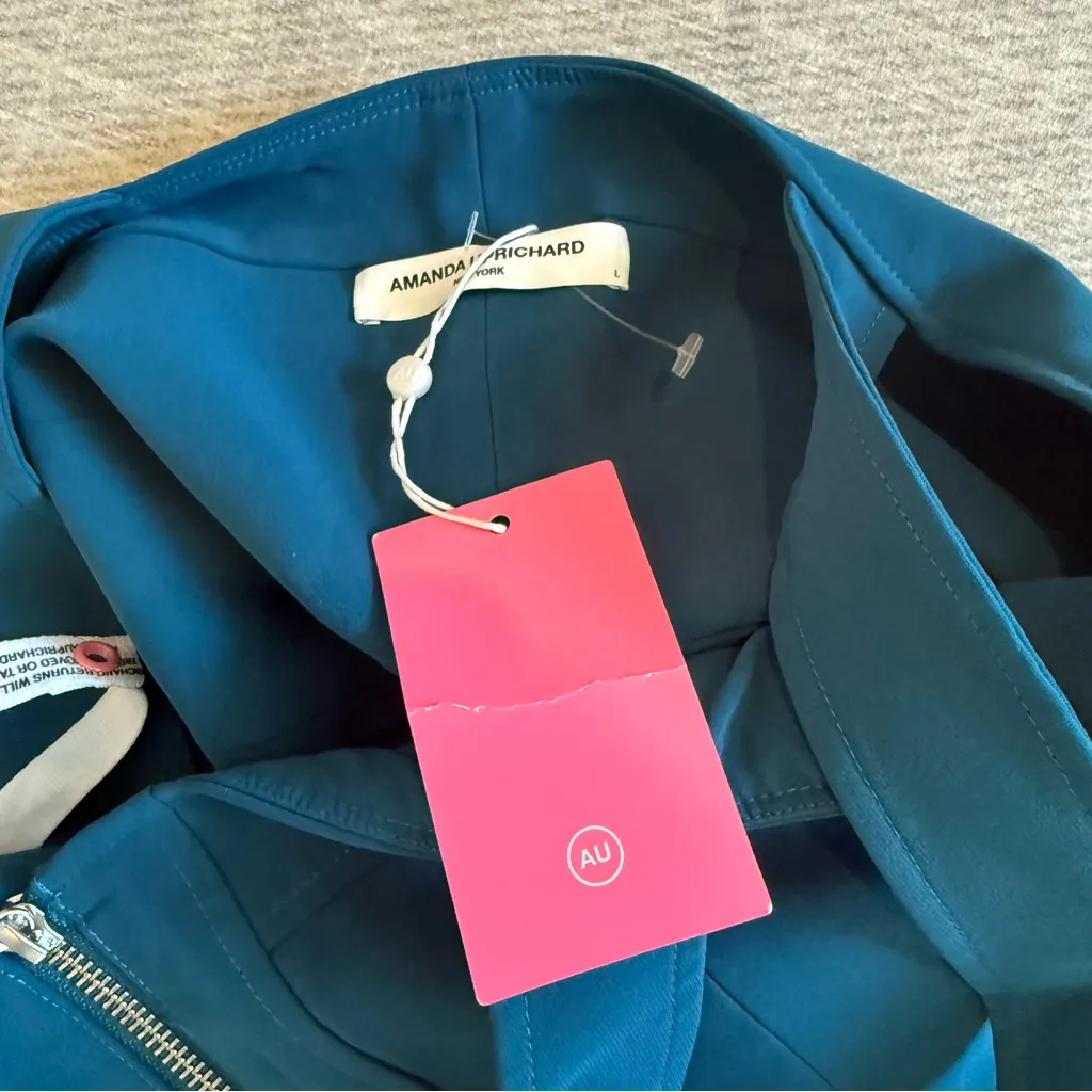 Amanda Uprichard Gage Romper in Mallard Size Large - Image 4