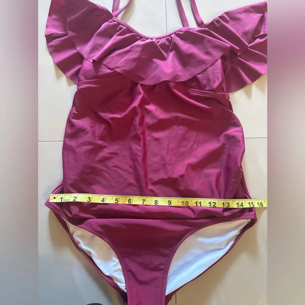 Women's One Piece Maternity Swimsuit size small P purple - Image 10