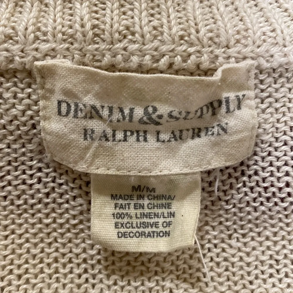 Denim & Supply Ralph Lauren Linen Women's Medium Vintage Loose Knit Mesh Sweater - Image 3