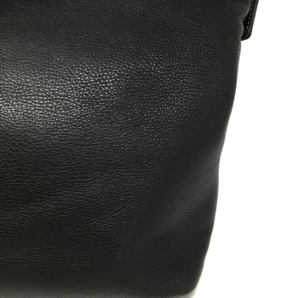 Carbotti Black Hobo Satchel Pebbled Leather Bag - Image 3