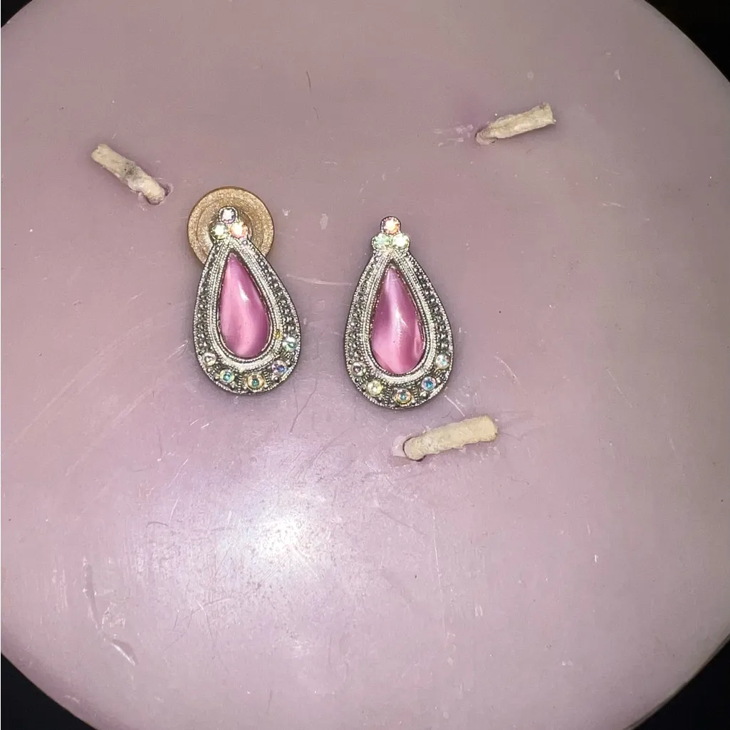 Elegant Mixed Color Earrings Set Pink - Image 4