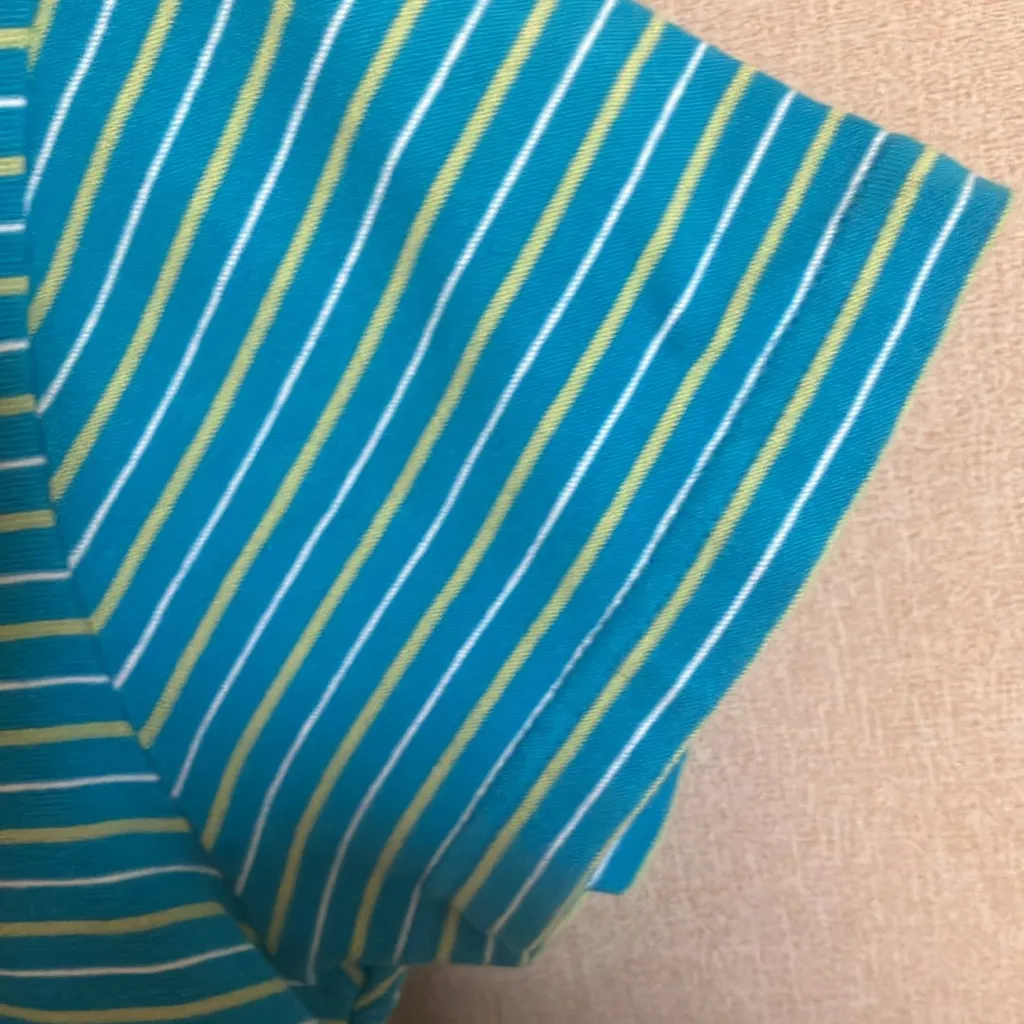 FINAL MARKDOWN Faded glory Blue Striped V-Neck Women's Top xl - Image 3