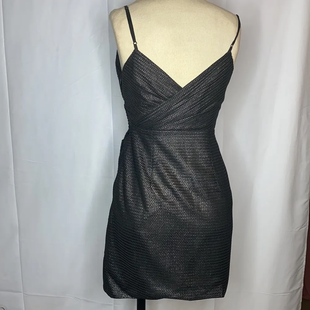 Silence + Noise Black Metallic Stardust MiniDress - Image 8