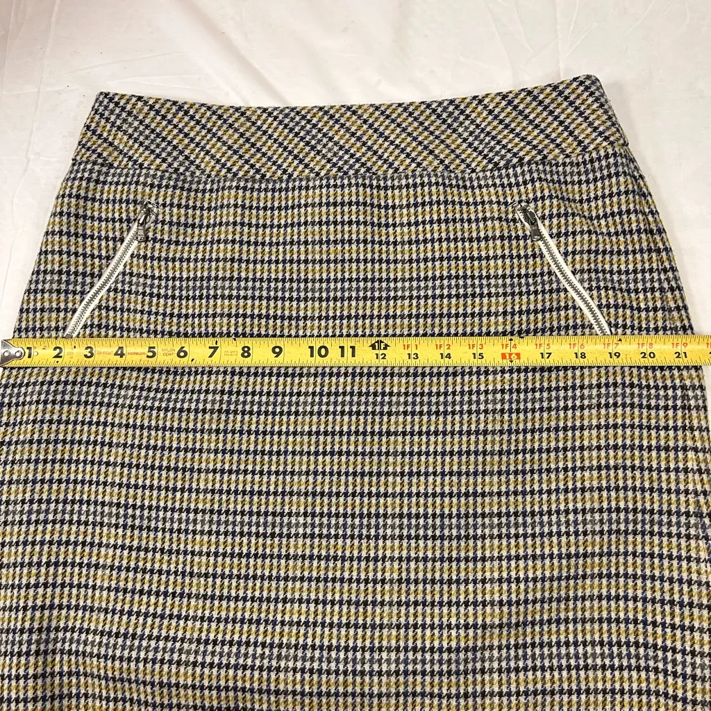 Talbots houndstooth A-line skirt polyester and wool blend‎ Size 12 - Image 5
