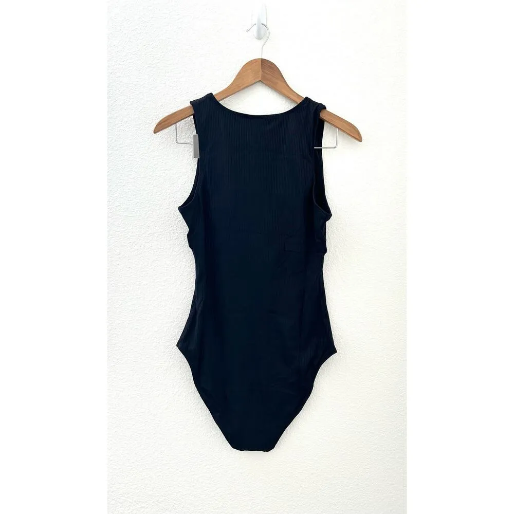 Andie Swim The Malibu Ribbed One Piece in Black S Tall NWT - Image 6