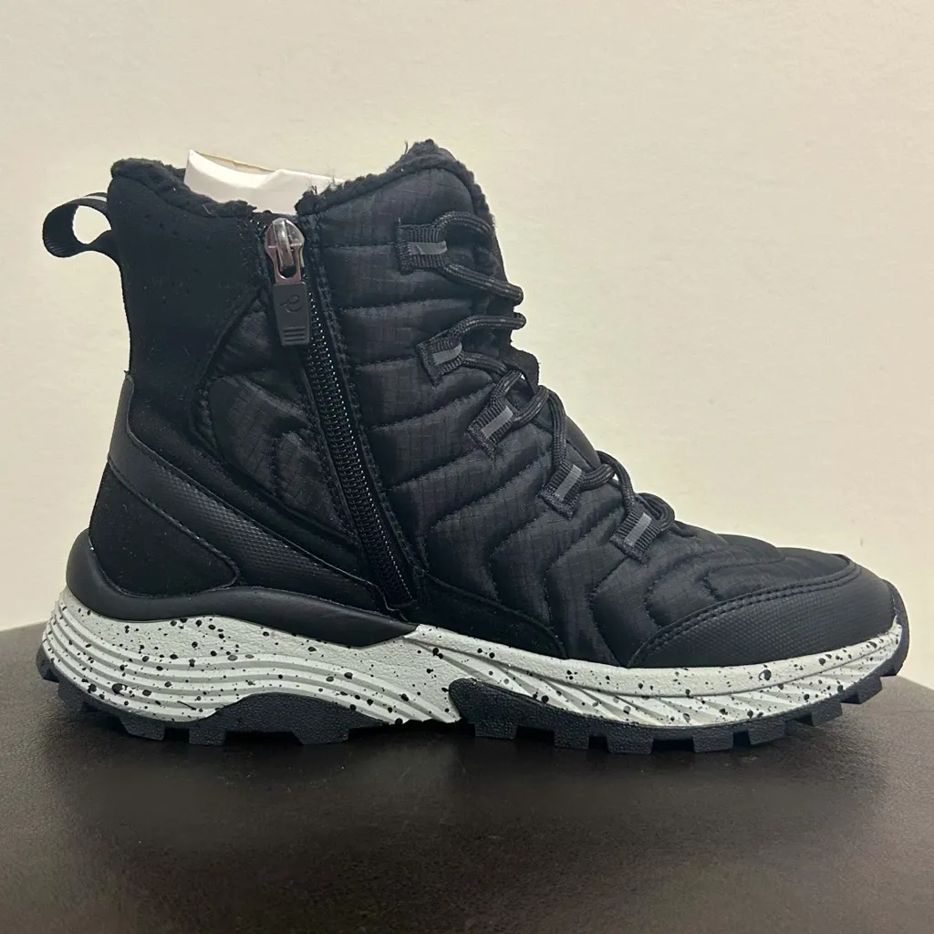 Easy Spirit Black Grey Marnie2 Faux Shearling Lined Ankle Boots NIB 7.5 Marnie 2 - Image 2