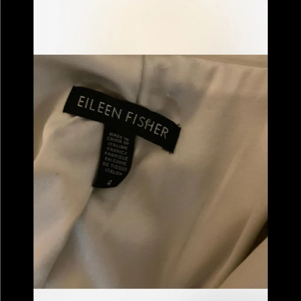 Eileen Fisher White‎ blazer career girlboss lagenlook - Image 2