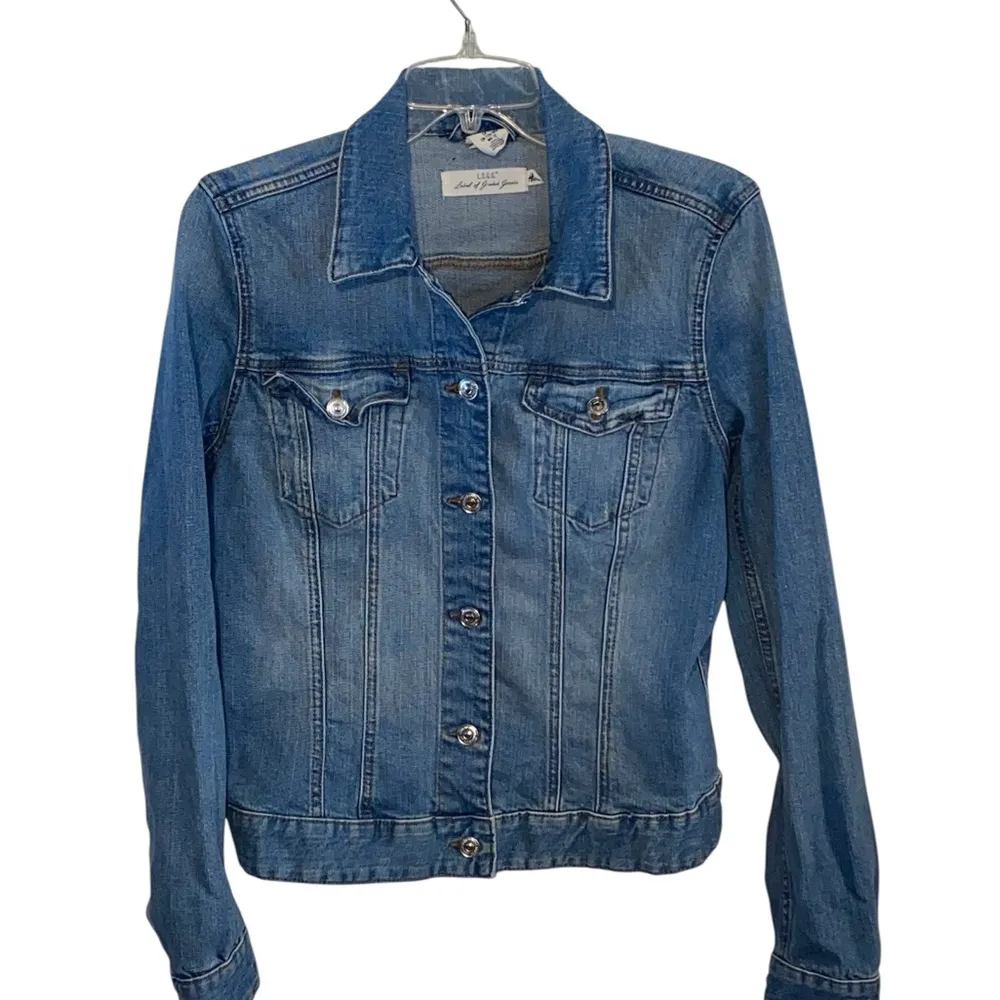 LOGG Label Of Graded Goods H&M Jean Jacket Denim Silver buttons medium Blue - Image 2