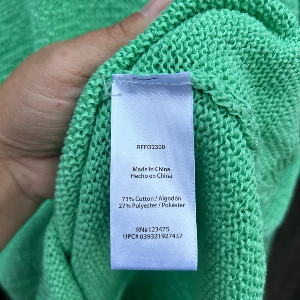 Rachel Zoe Mint Green Knit Top size Large - Image 7