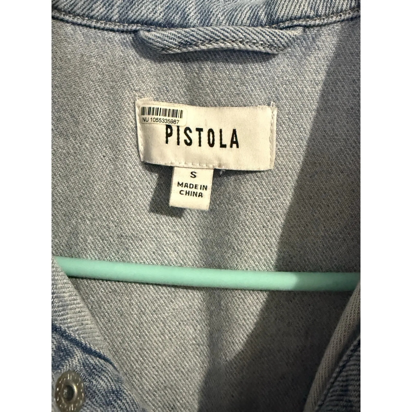 Pistola Revolve Anthropologie Womens Lennox Jean Short Romper Size S - Image 4