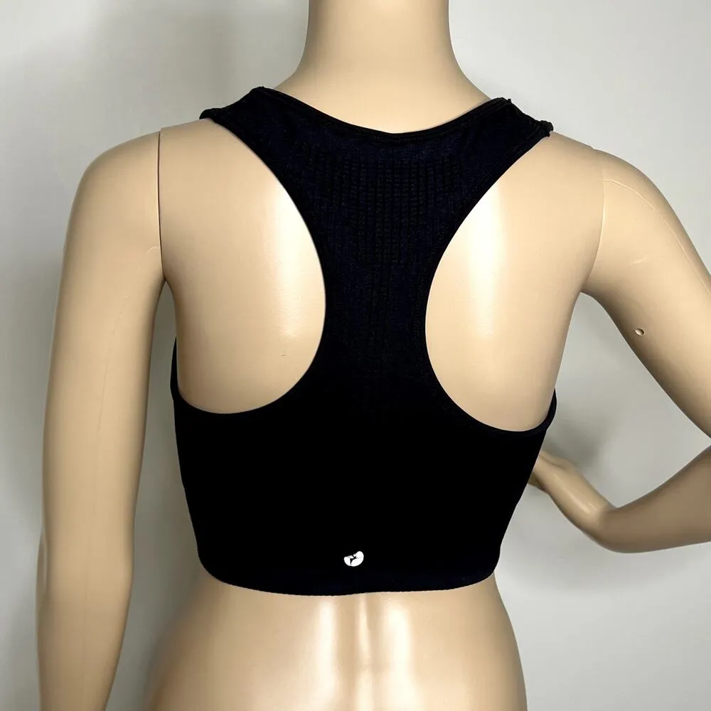 90 Degree by Reflex Black Racerback Sports Bra Size L - Image 3