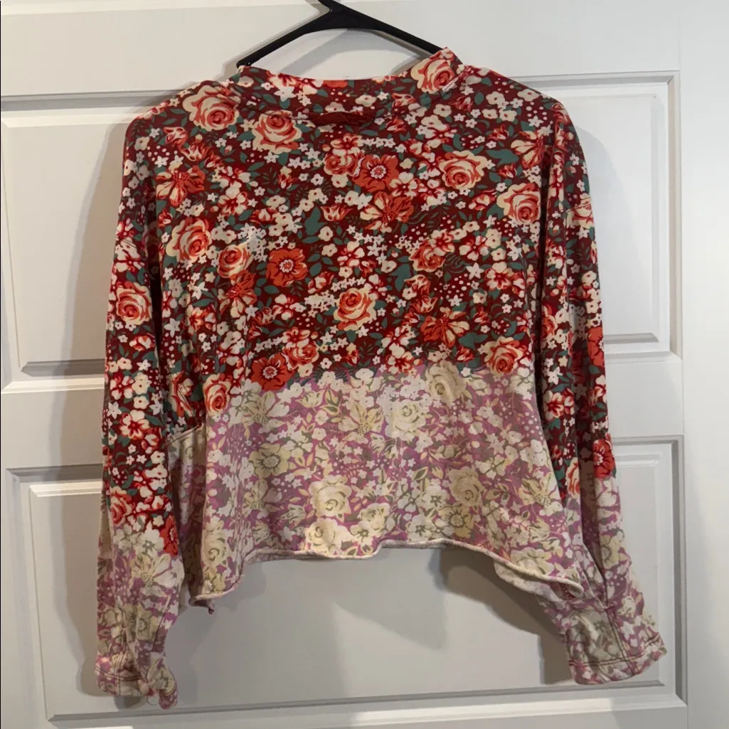 Free People Movement Inspire Floral Printed Layer XS Red - Image 9