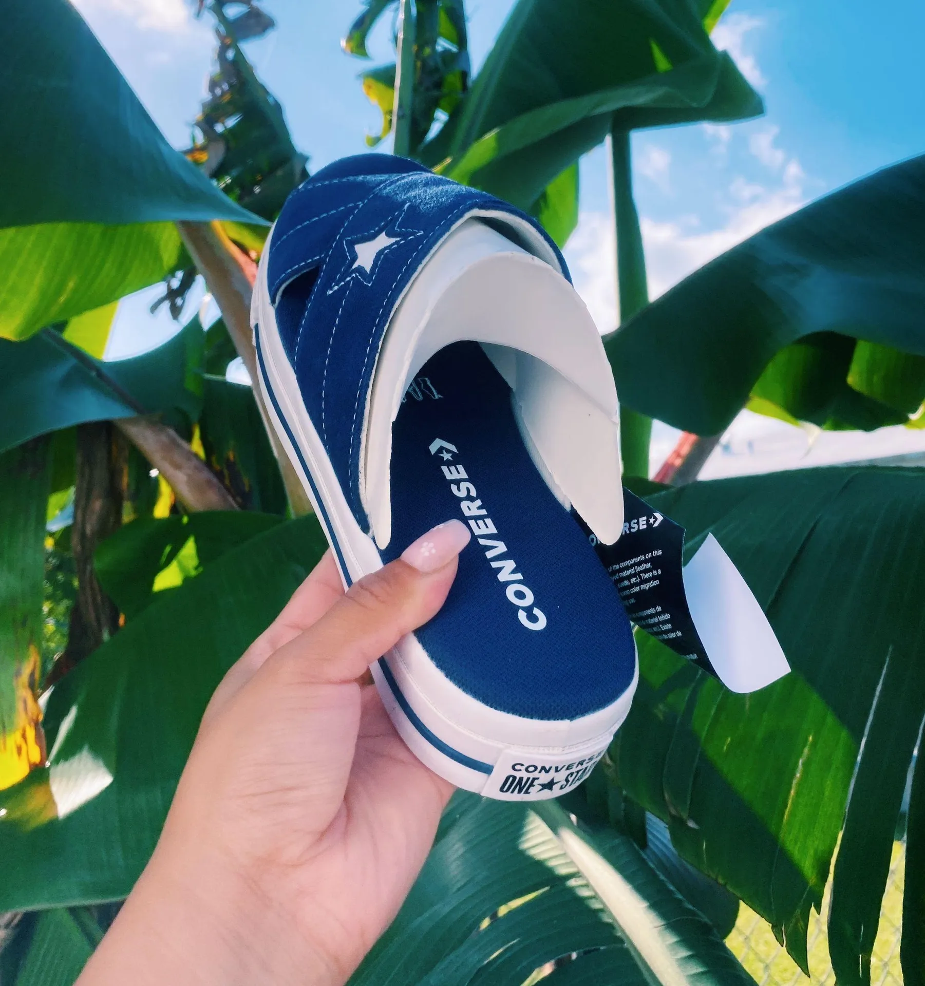 All Star Slip On Sandals Blue - Image 5