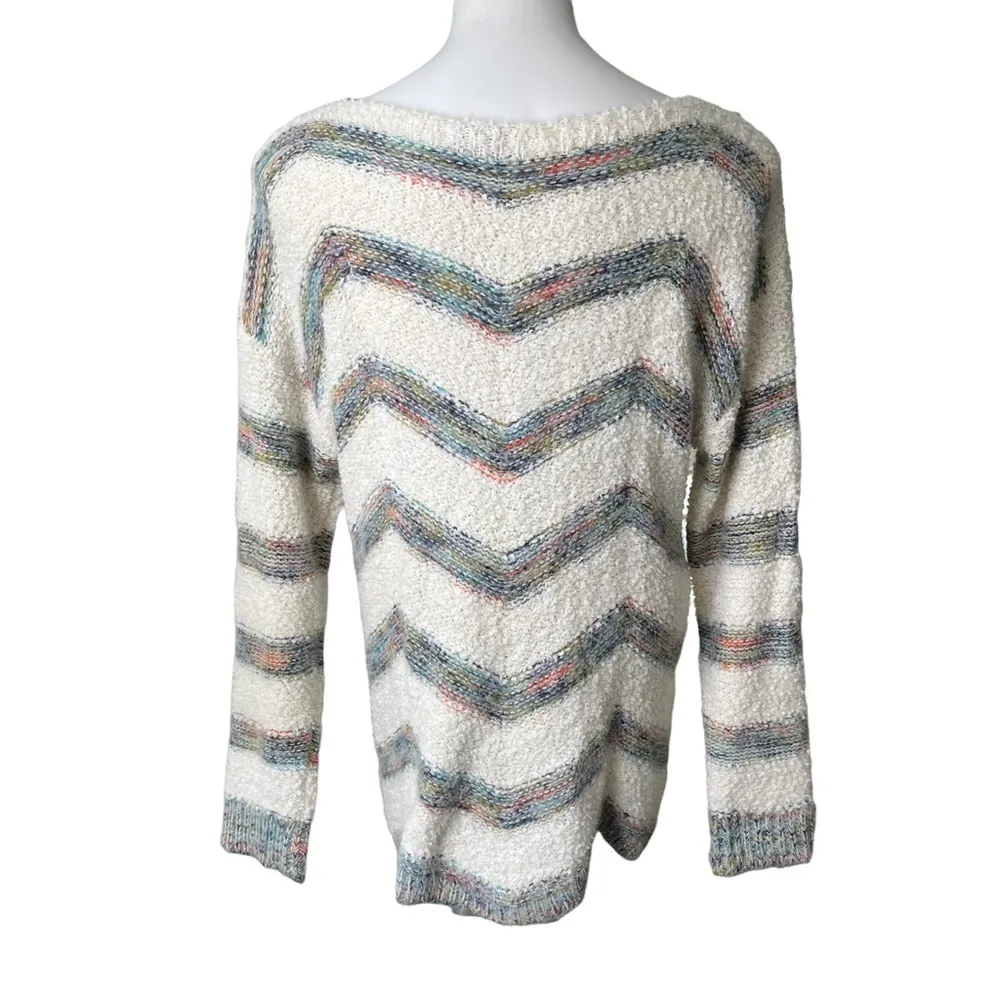FATE Rainbow Chevron Crochet Sweater - Image 2