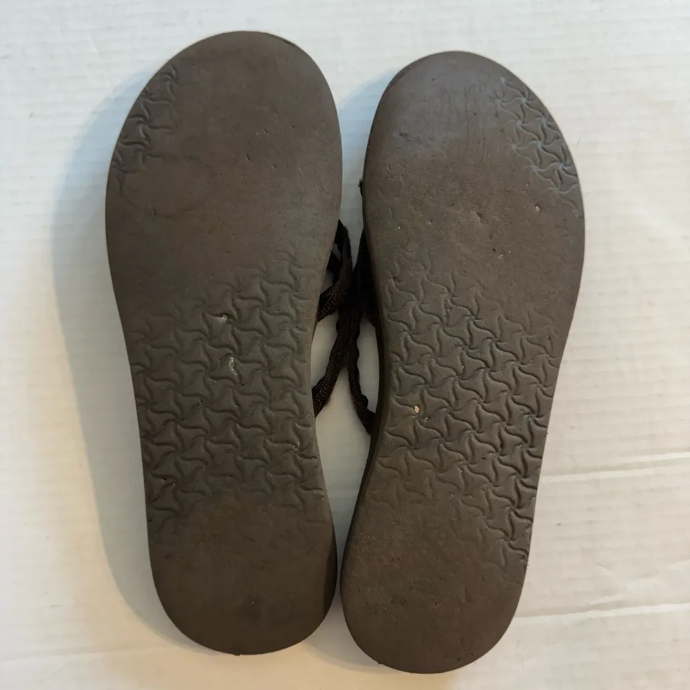 Teva Mush Olowahu Brown Strappy Flip Flop Thong Sandal Womens 11 Summer - Image 6