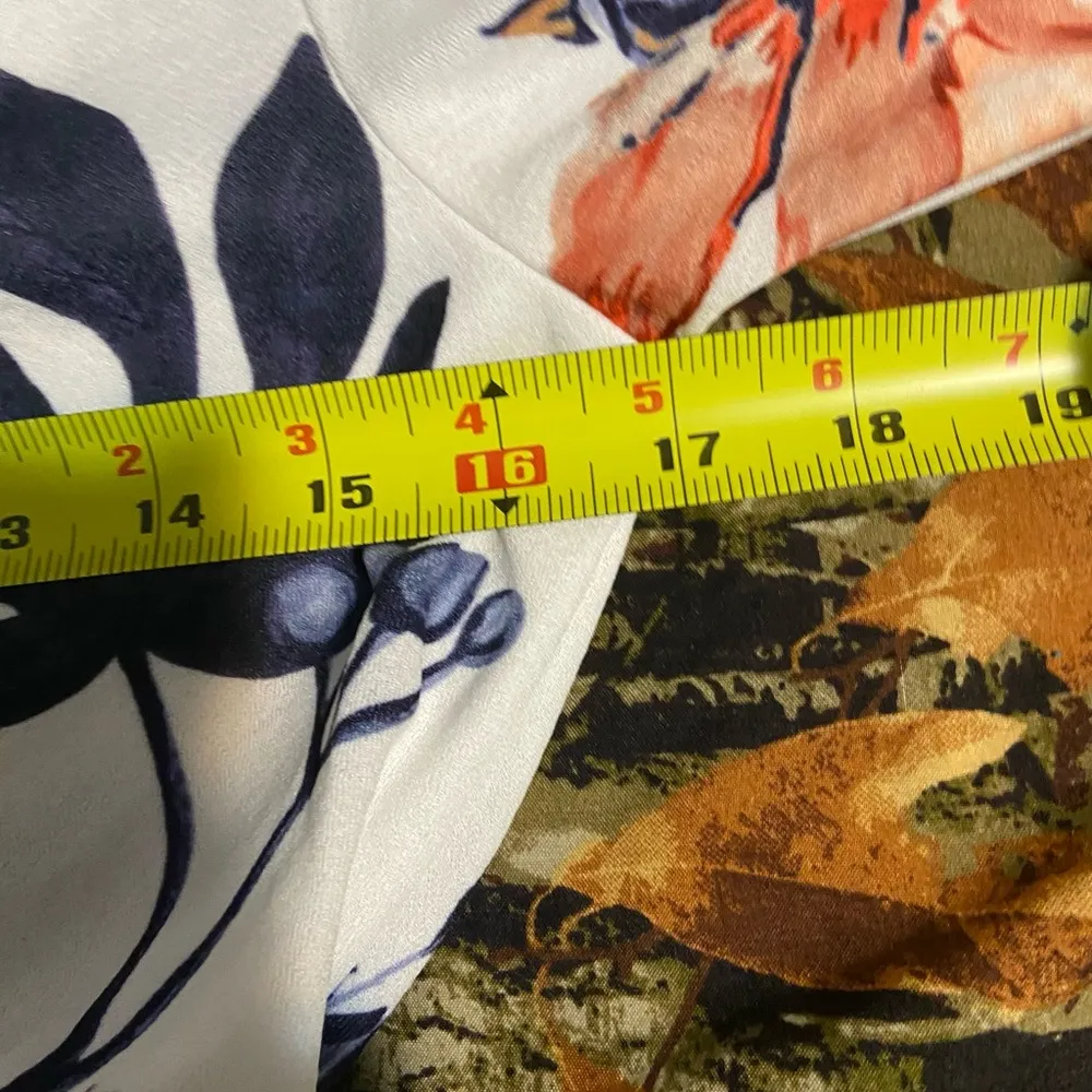 angashion womens dresses casual floral print long sleeve swing pleated a line SM - Image 7