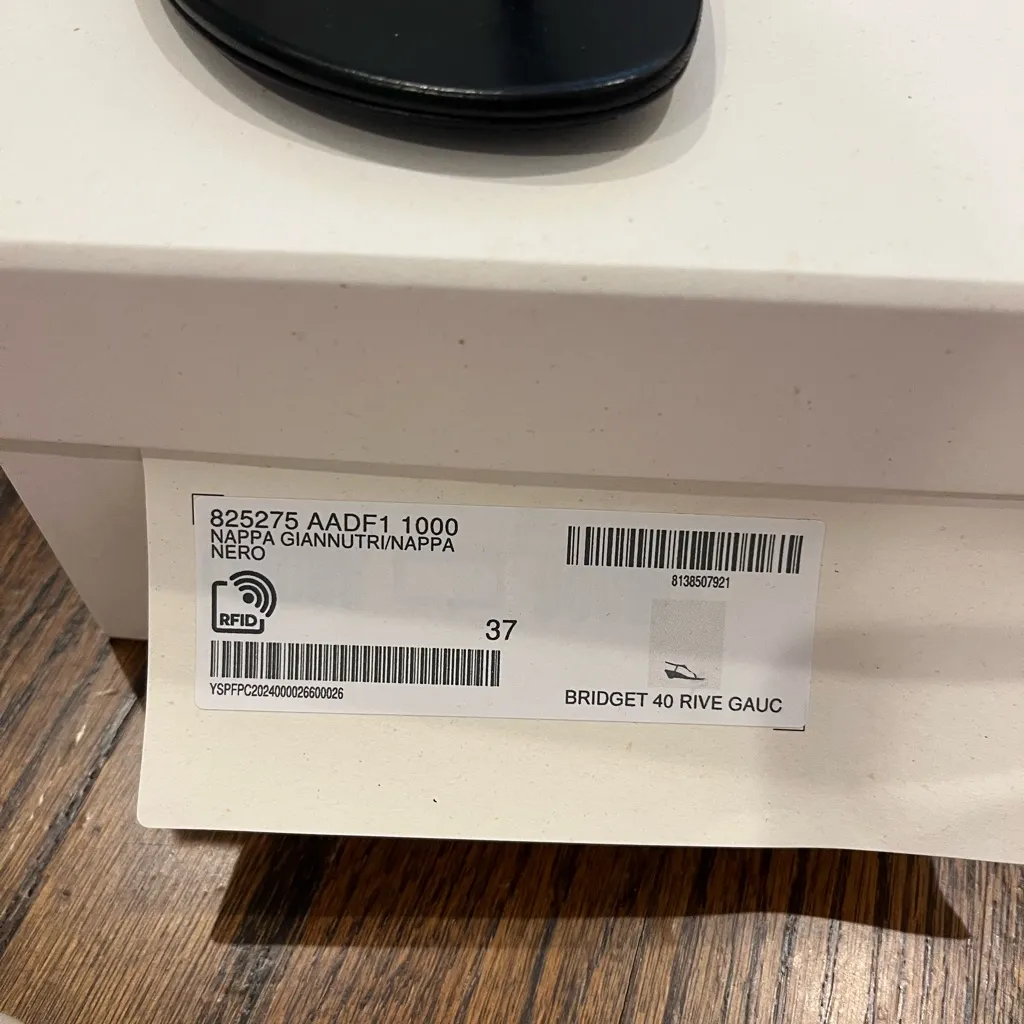 Saint Laurent Authentic  Cassandra Leather YSL Wedge Sandals - Image 5