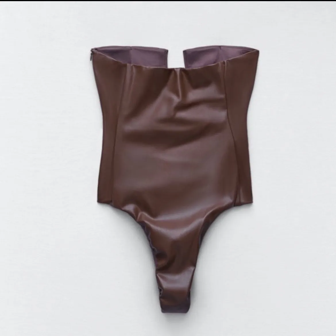Faux Leather Bodysuit - Image 4