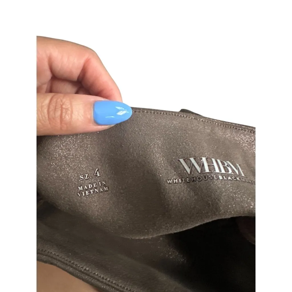 WHBM WHITE HOUSE BLACK MARKET Taupe Runway Shimmer Leggings Size 4 - Image 7