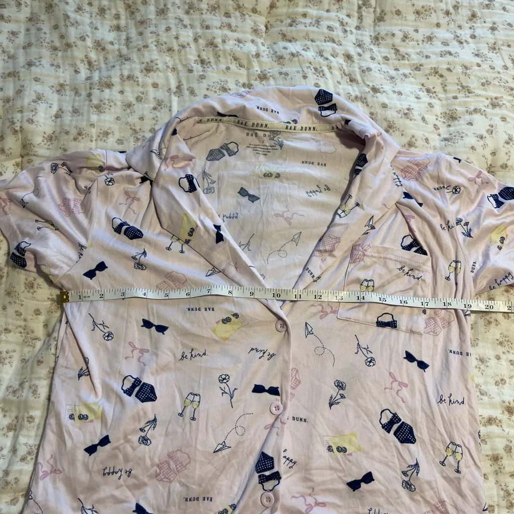 Rae Dunn Pink Printed Pajama Set - Image 6