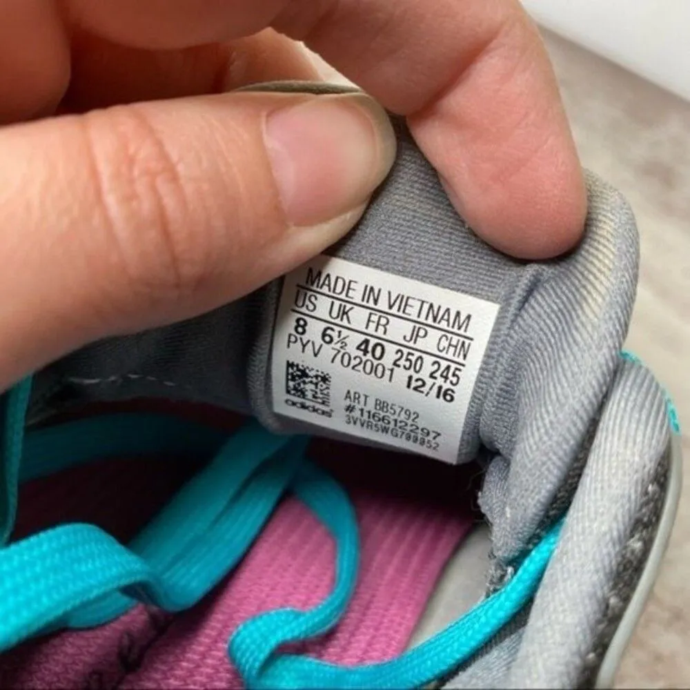 Adidas Grey blue pink Athletic Shoes 8 - Image 8