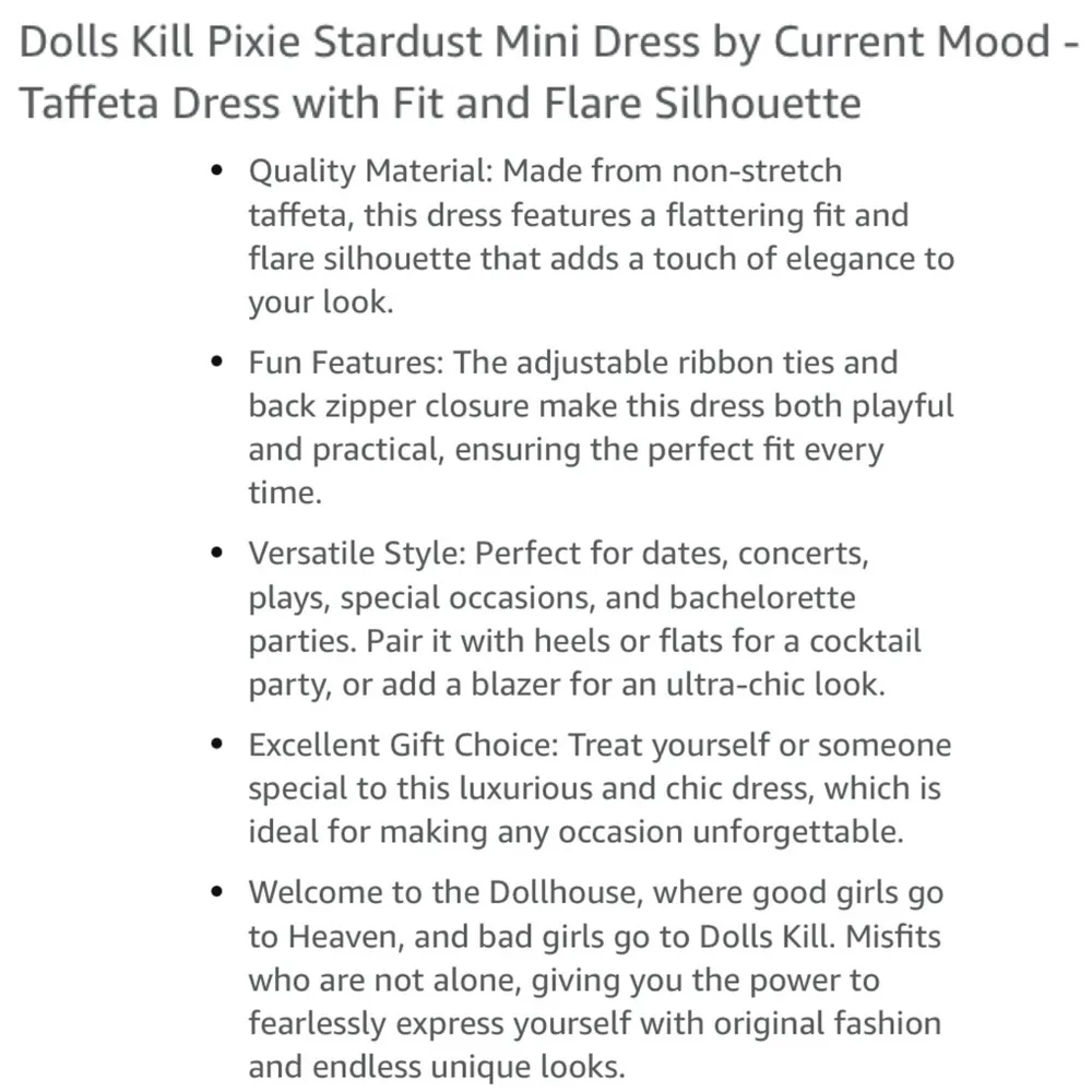 CURRENT MOOD Dolls Kill Pixie Stardust Satin Bow Straps Aqua Mini Dress Size S - Image 15