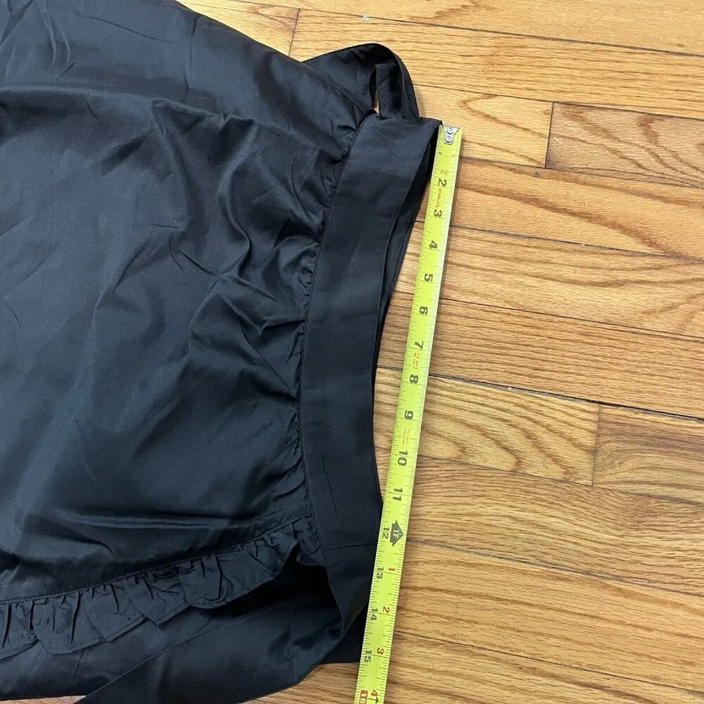 Beau & Ro Fete Collection Waverly Wrap Ruffle Skirt Black Taffeta Size‎ Small - Image 9