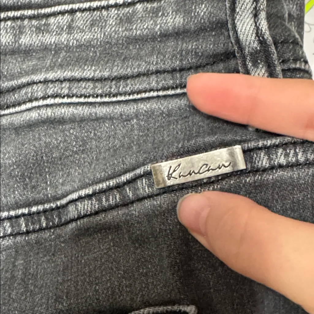 KanCan for Maurices Skinny High Rise Frayed Ankle Hem Faded Black Denim Size 29 - Image 10