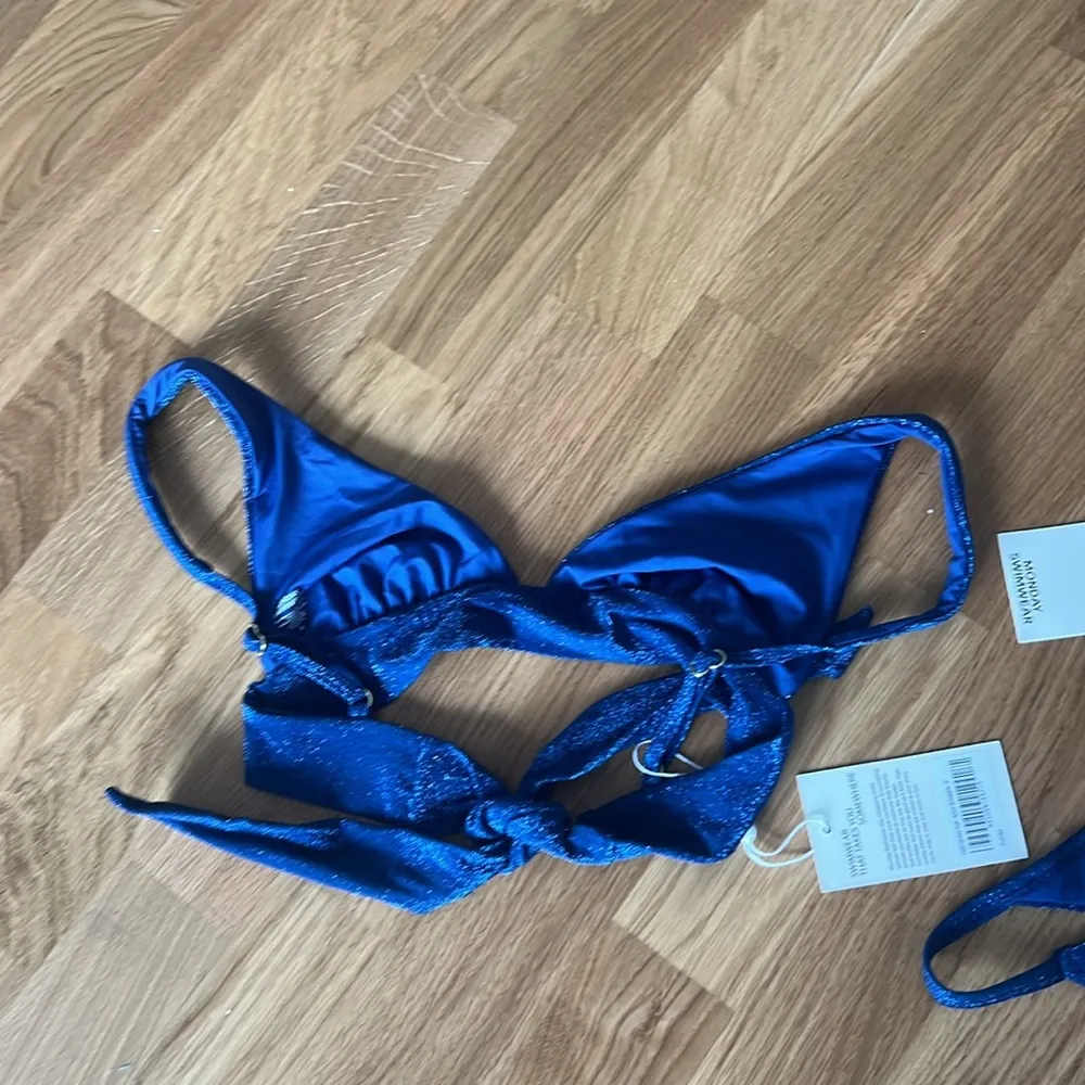 NWT Monday swim Portofino Top and Kauai Bottom in Navy Shimmer Size XS - Image 7