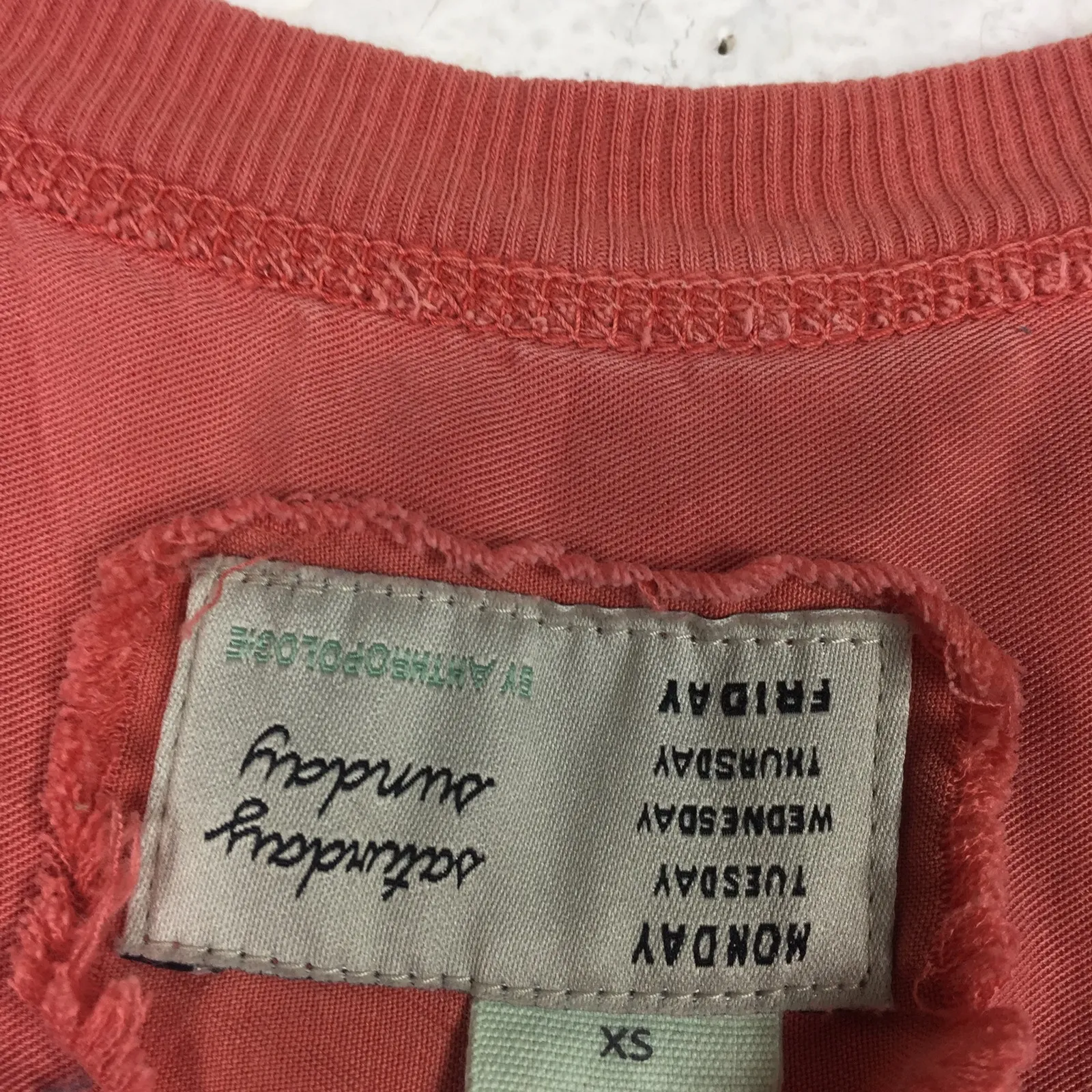 Anthropologie Saturday Sunday Llene Jumpsuit XS Coral Oversized Lagenlook Lounge - Image 6