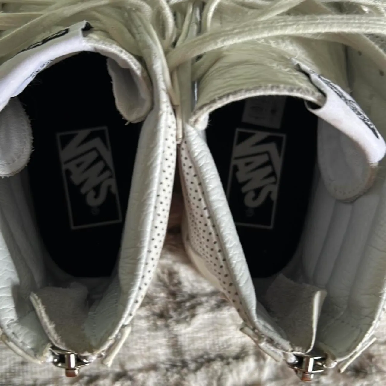 Vans Perforated Leather SKHi Slim Zip HighTop Sneakers - Image 4