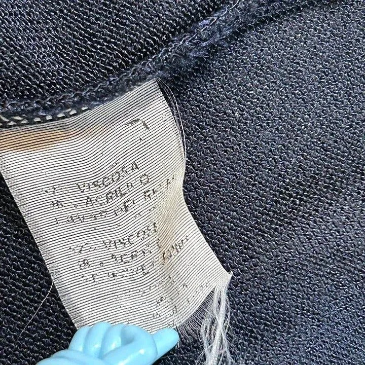 Olga Santini‎ Butterfly Cardigan Sweater Blue Size L - Image 8