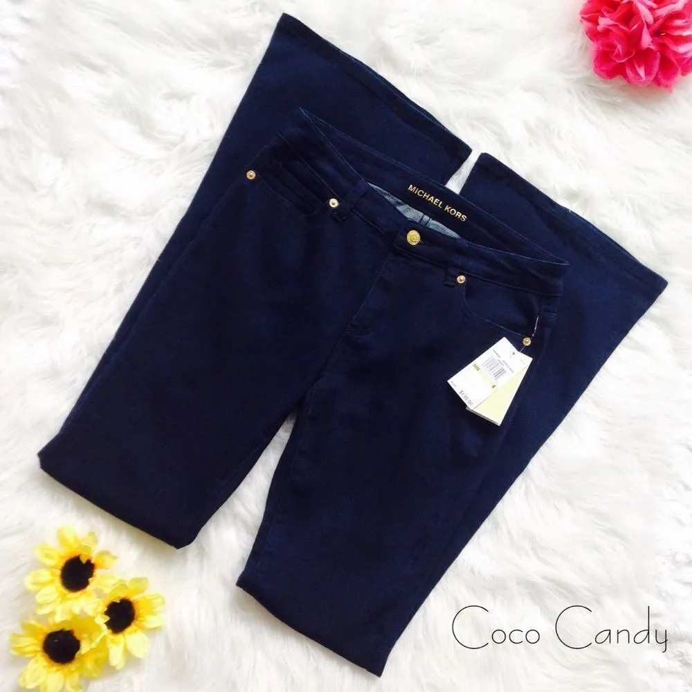 🆕Michael Kors Selma Stretch Blue Flare Jeans - Image 3