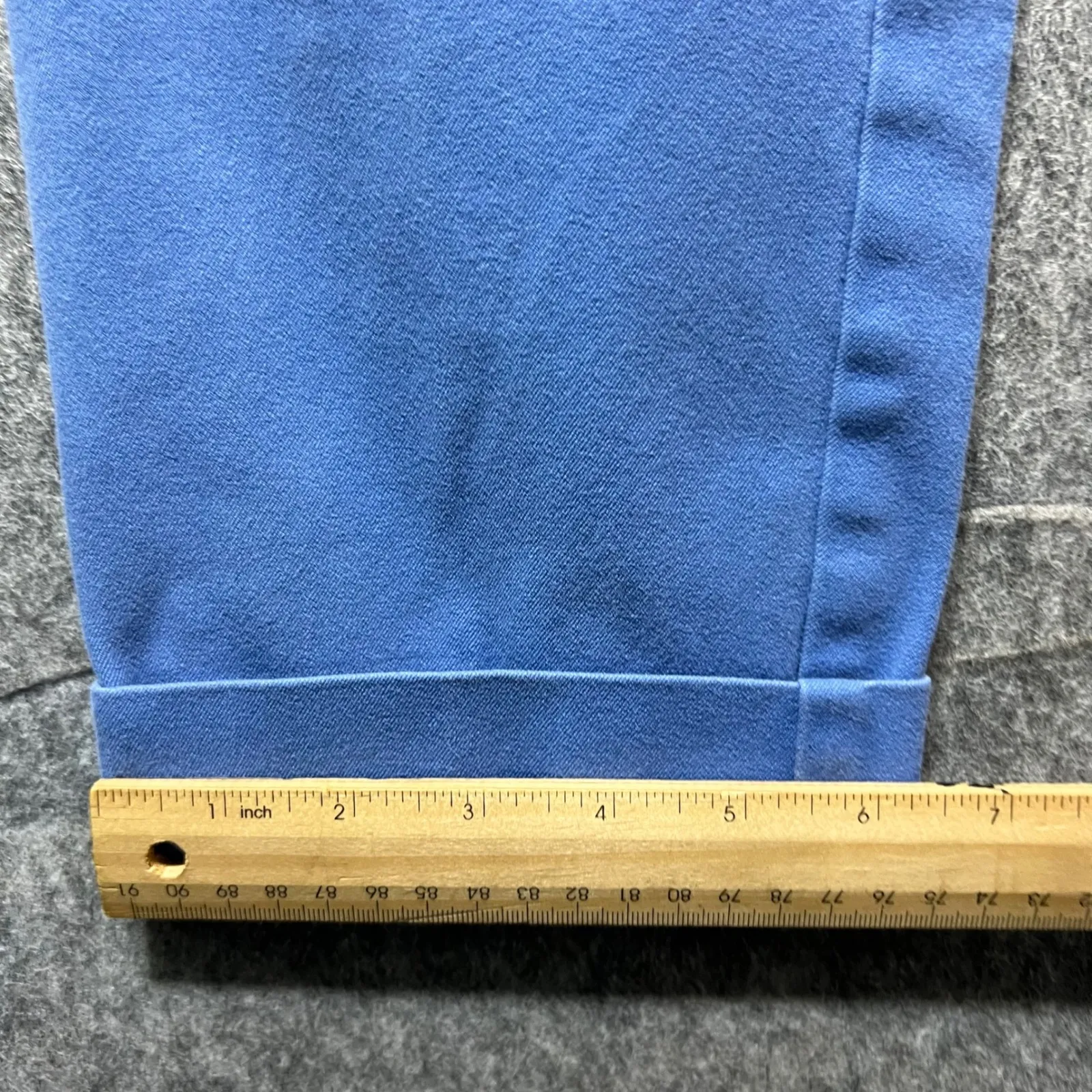 Eric Jeans Capri Pants Denim Blue Cuffed Hem Casual Cotton Blend Size 6 Faded - Image 4