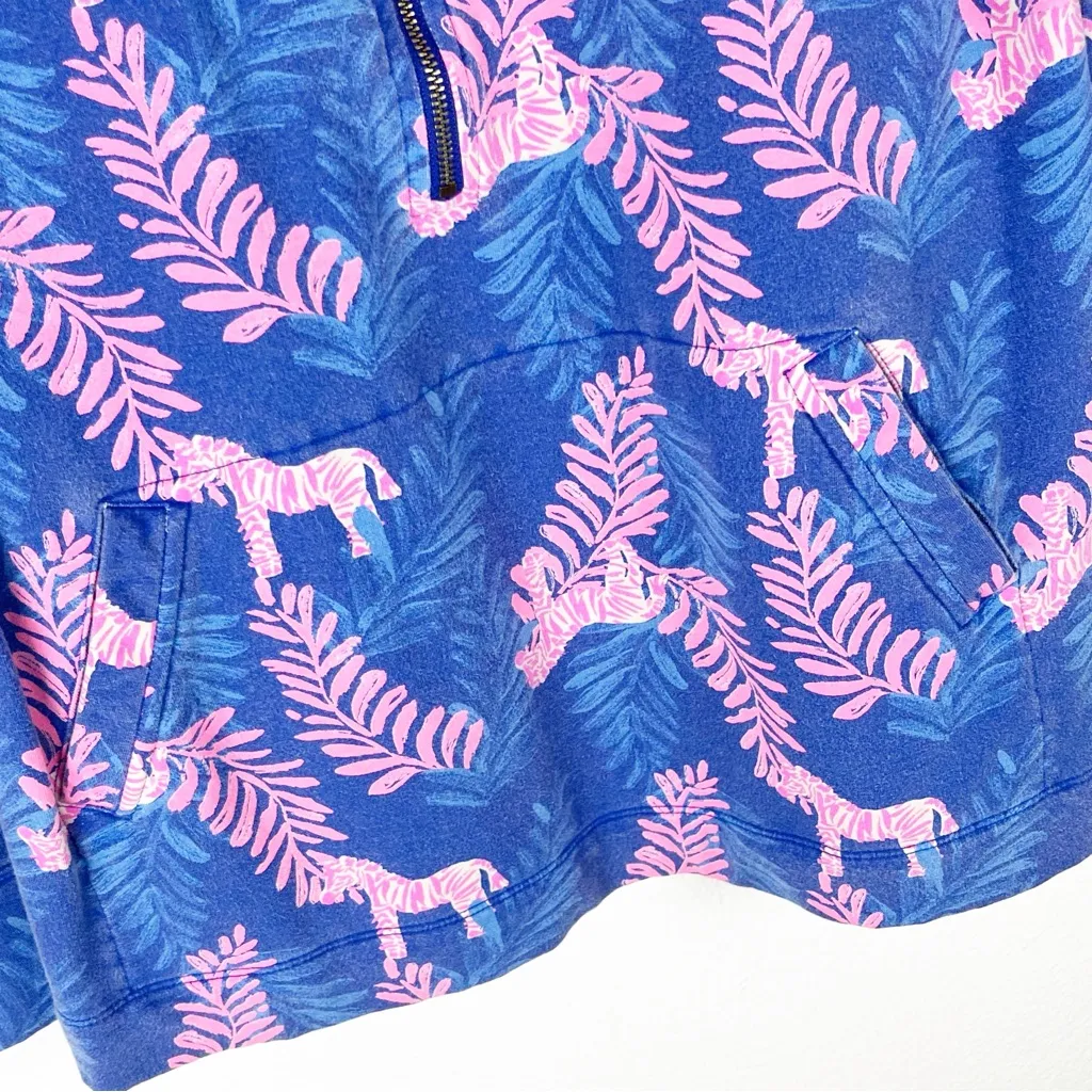 LILLY PULITZER Skipper Royal Purple Dazzle UPF 50+ Quarter Zip Popover Medium - Image 8