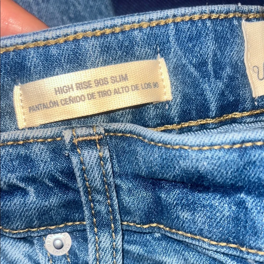 Universal Thread 90s Slim Jeans Women Size 20 Distressed Stretch Blue - Image 5