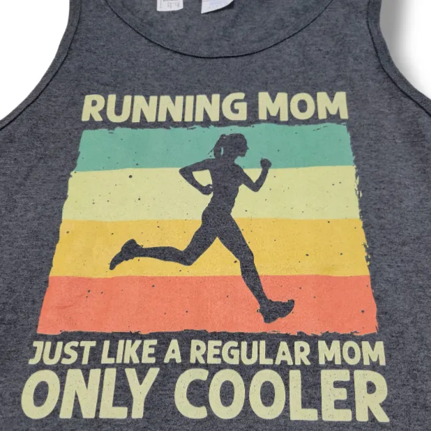 Women's Top Size Small Port & Company Tank Top Graphic Tee Running Mom..... NWOT  - Image 4