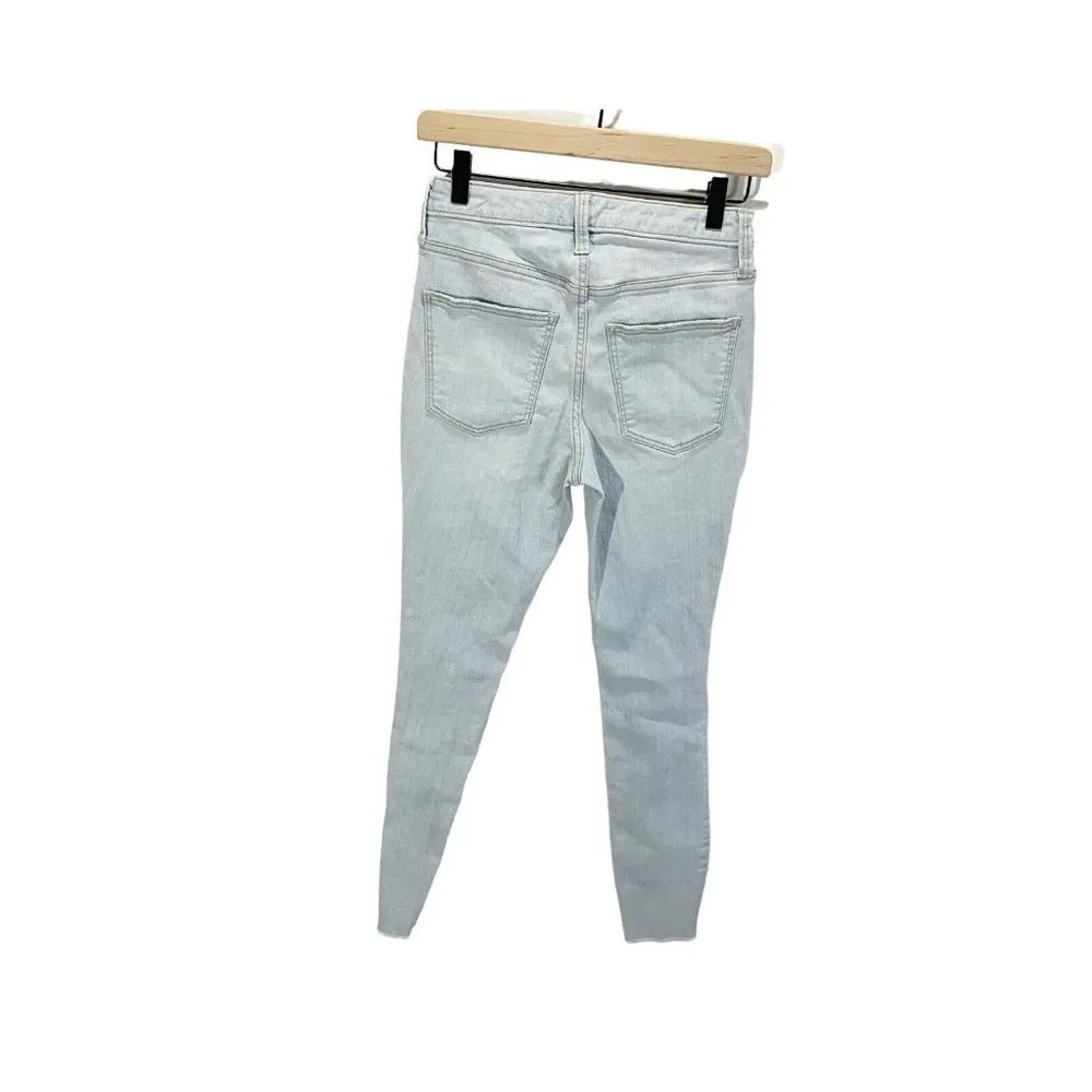 Women's High-Rise Skinny Cropped Jeans - Universal Thread Blue Size 0 Distressed - Image 6