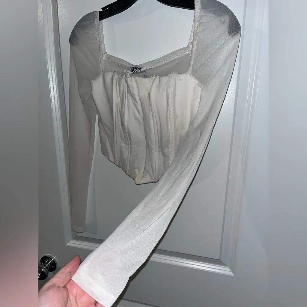 Princess Polly Gypsie Mesh Renaissance Coquette Soft Girl Blouson Corset Top US6 - Image 10