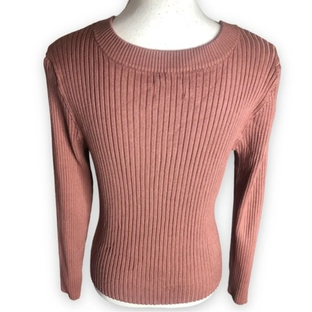 Arizona Jean Co. Ribbed Button Front Long Sleeve Pullover Top - Image 76