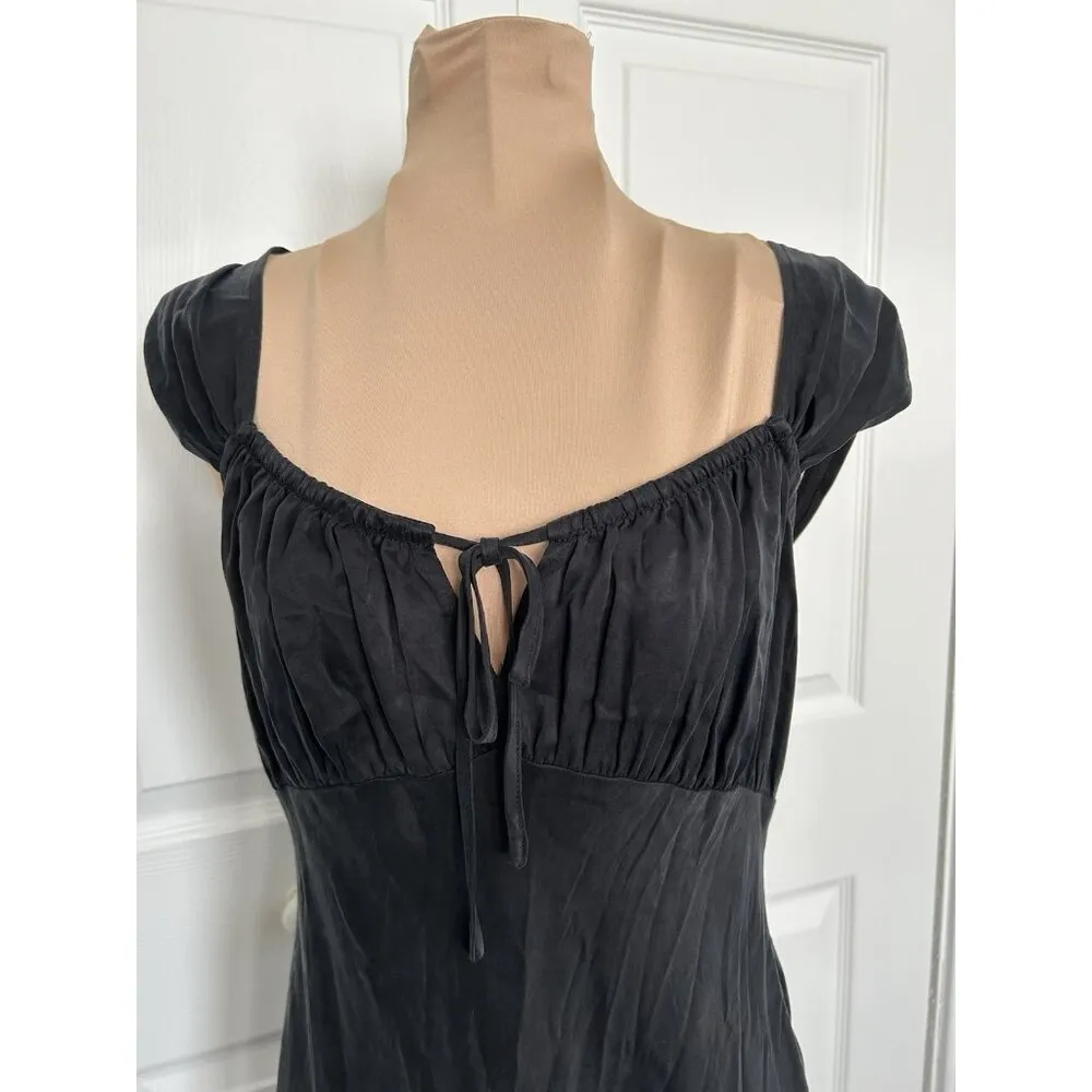 Madewell Women’s Square-Neck Midi Dress In True Black Size 6 NO103 - Image 4