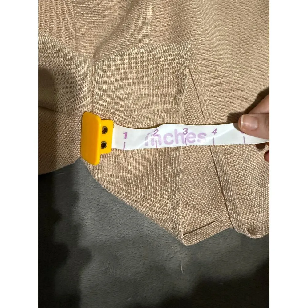 NWT Moon River Size Large Shorts 3” Inseam Beige Neutral Paper‎ Bag Boho Belted - Image 4