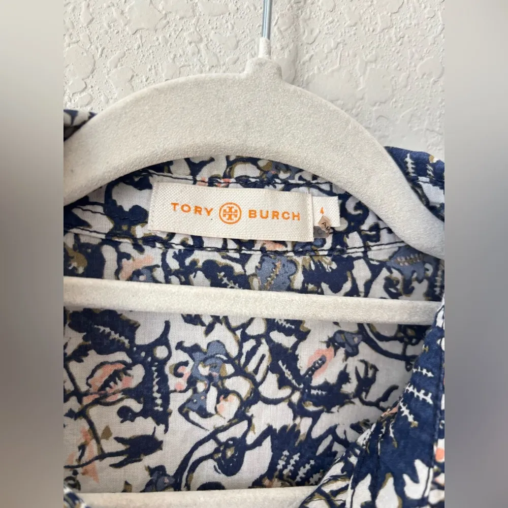Tory Burch Bridgett Button Down cotton Top Size 4 - Image 4