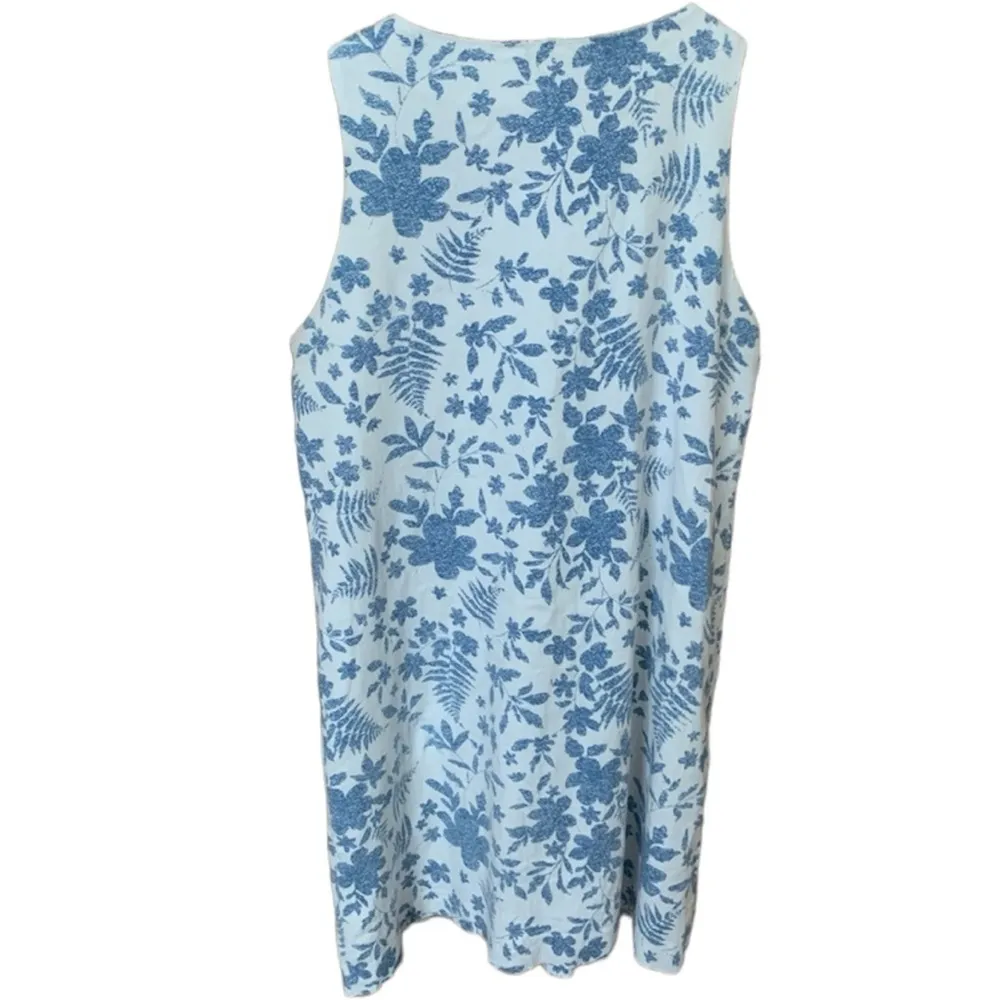 Entro Blue & White Floral Sleeveless Sheath Dress - Image 3